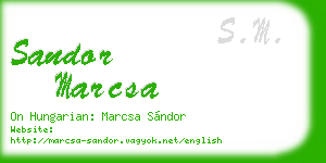sandor marcsa business card